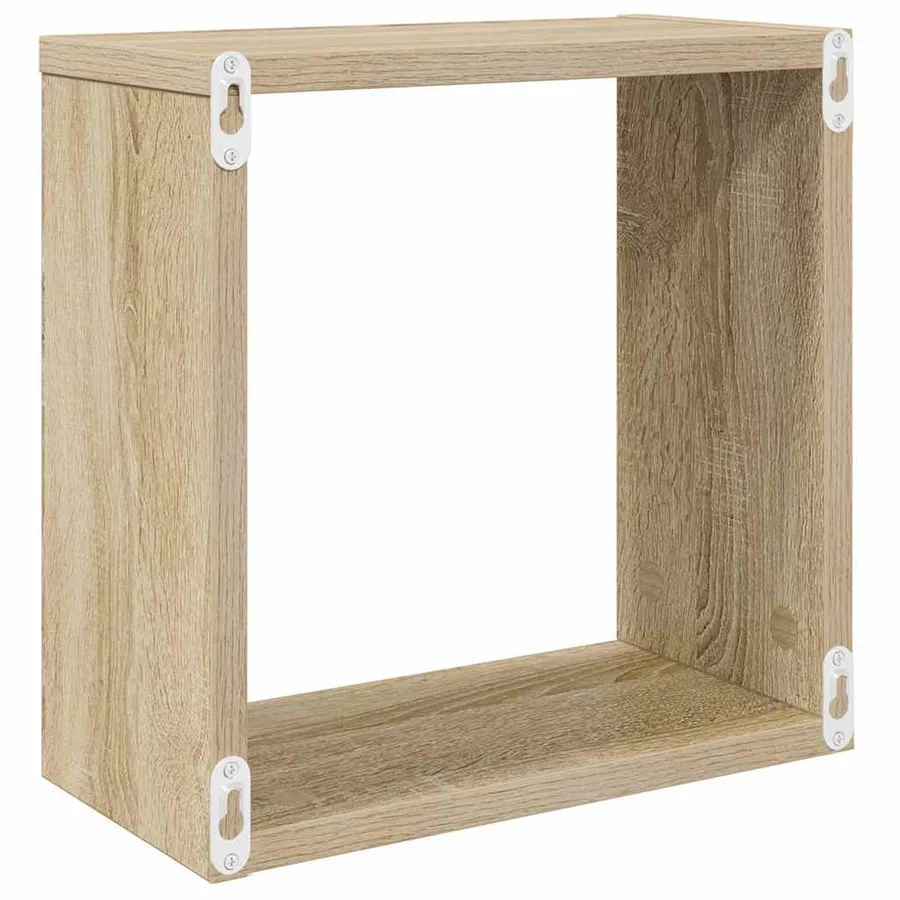 Étagères cube murales 4 pcs Chêne sonoma 30x15x30 cm - 8