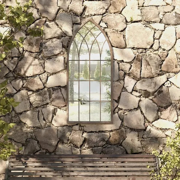 Miroir de jardin Sable 100x45cm Fer pour utilisation extérieure