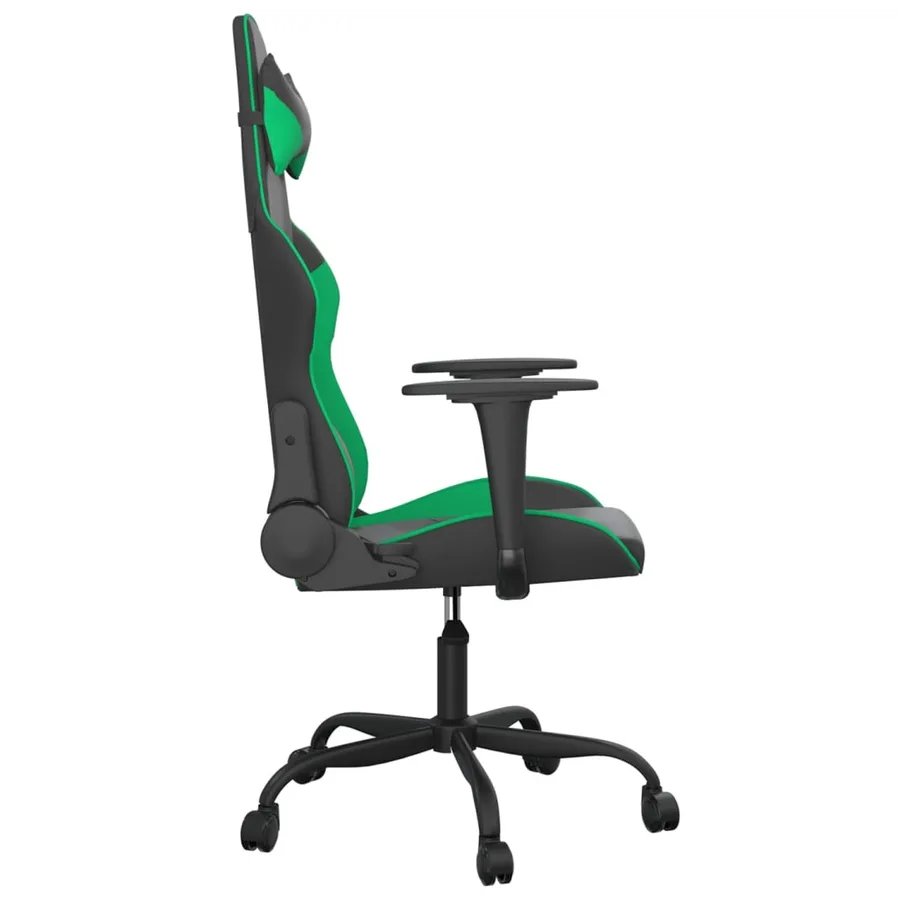 Chaise de jeu Noir et vert Similicuir - 4