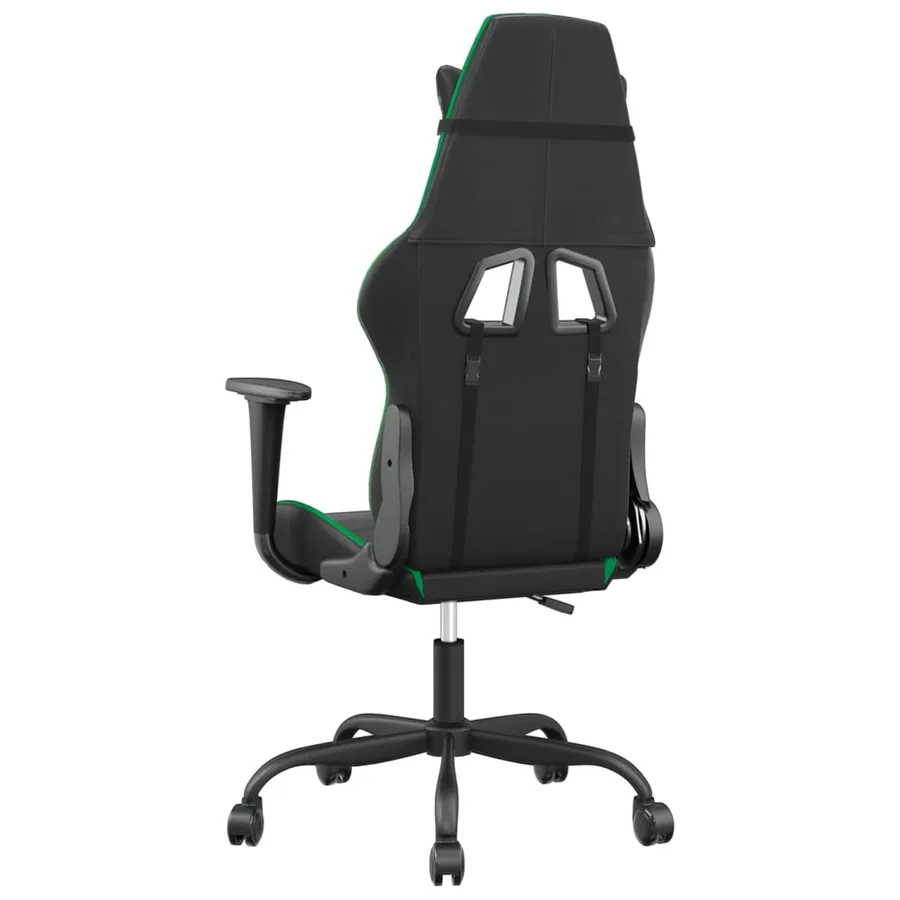 Chaise de jeu Noir et vert Similicuir - 5