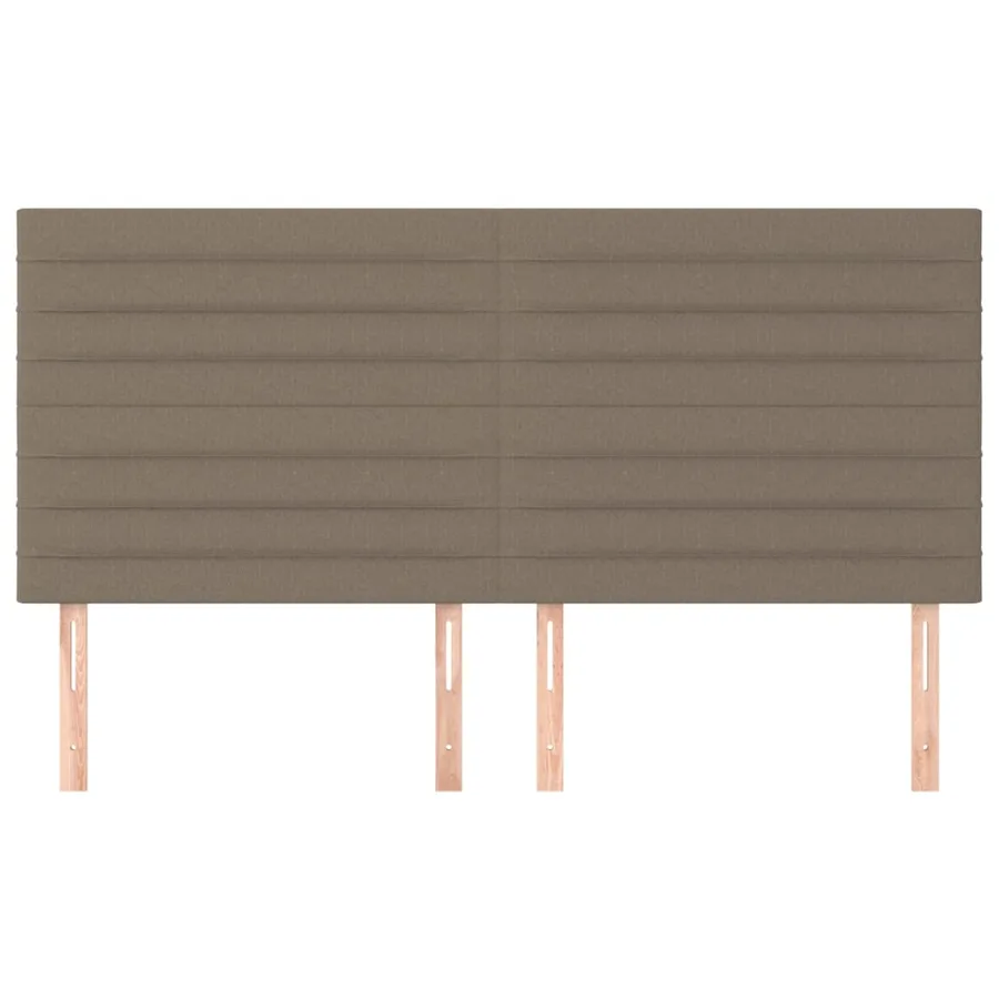 Tête de lit Taupe 180x5x118/128 cm Tissu - 3