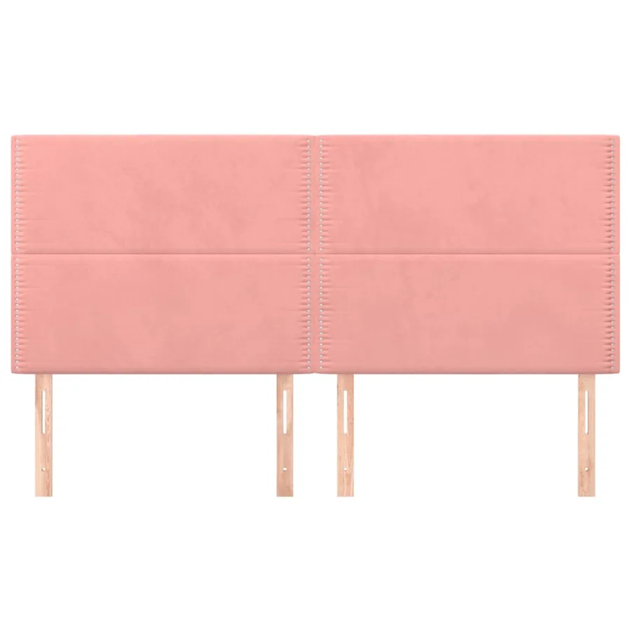 Tête de lit Rose 160x5x118/128 cm Velours - 3