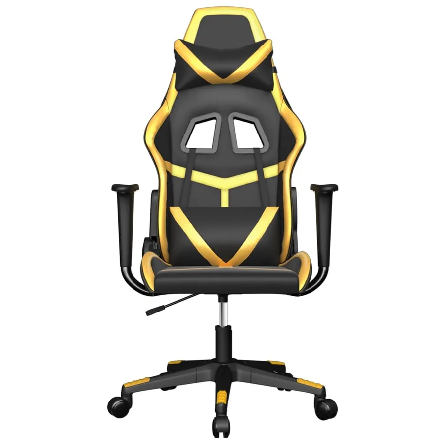 Chaise de jeu Noir et doré Similicuir - 3