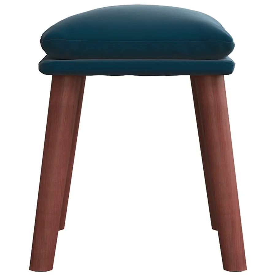Repose-pied Bleu 45x29,5x35 cm Velours - 4