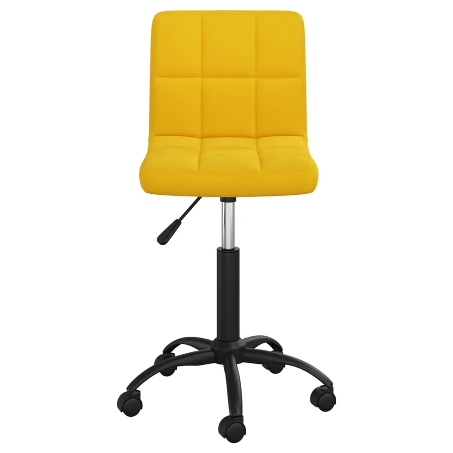 Chaise pivotante de salle à manger Jaune moutarde Velours - 2