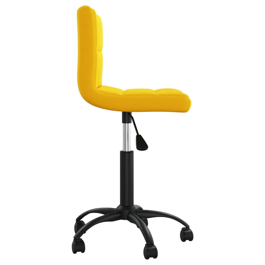 Chaise pivotante de salle à manger Jaune moutarde Velours - 3