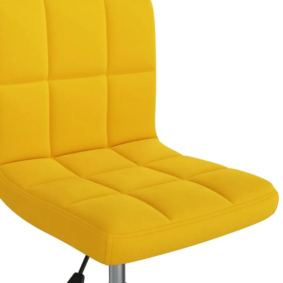 Chaise pivotante de salle à manger Jaune moutarde Velours - 4
