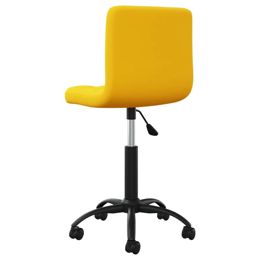 Chaise pivotante de salle à manger Jaune moutarde Velours - 5