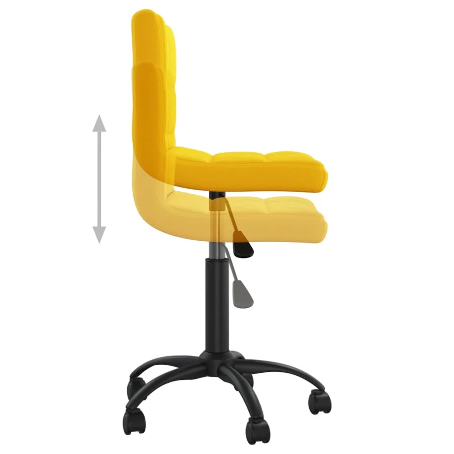 Chaise pivotante de salle à manger Jaune moutarde Velours - 6