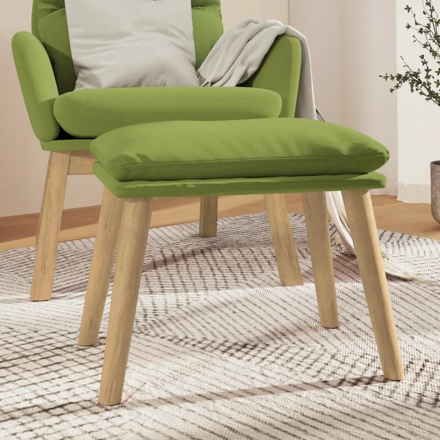 Repose-pied Vert clair 45x29,5x35 cm Velours