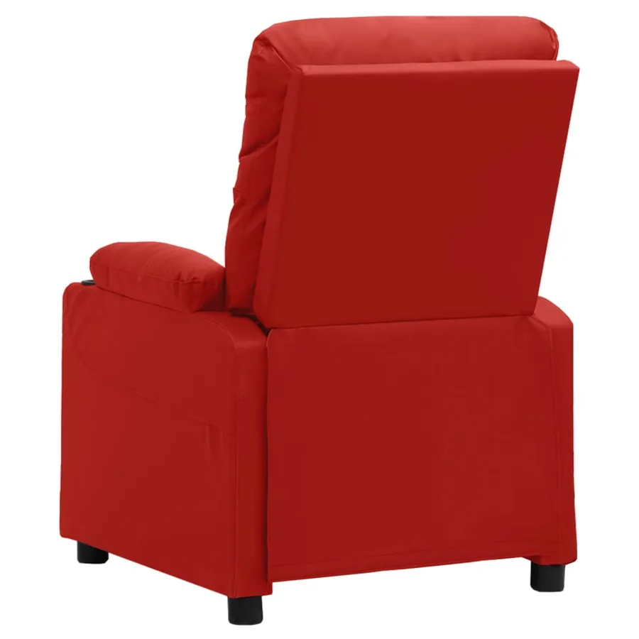 Fauteuil de massage électrique Rouge bordeaux Similicuir - 5