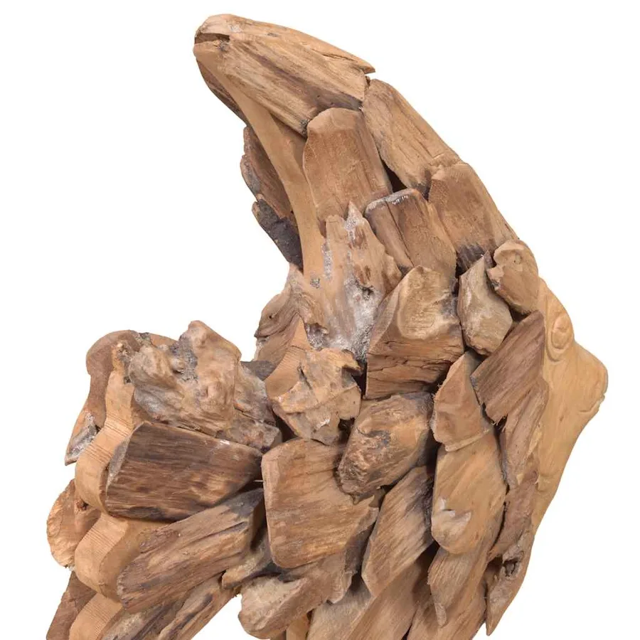 Sculpture de poisson teck 40x12x57 cm - 9