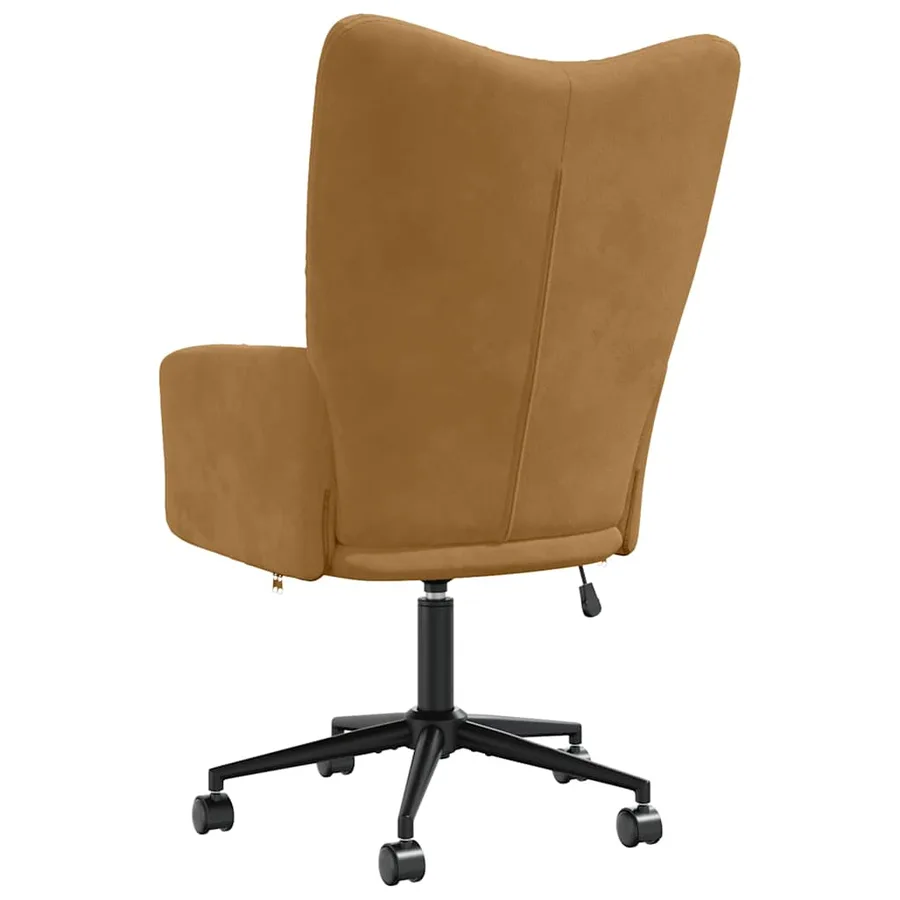 Chaise de relaxation Marron Velours - 5