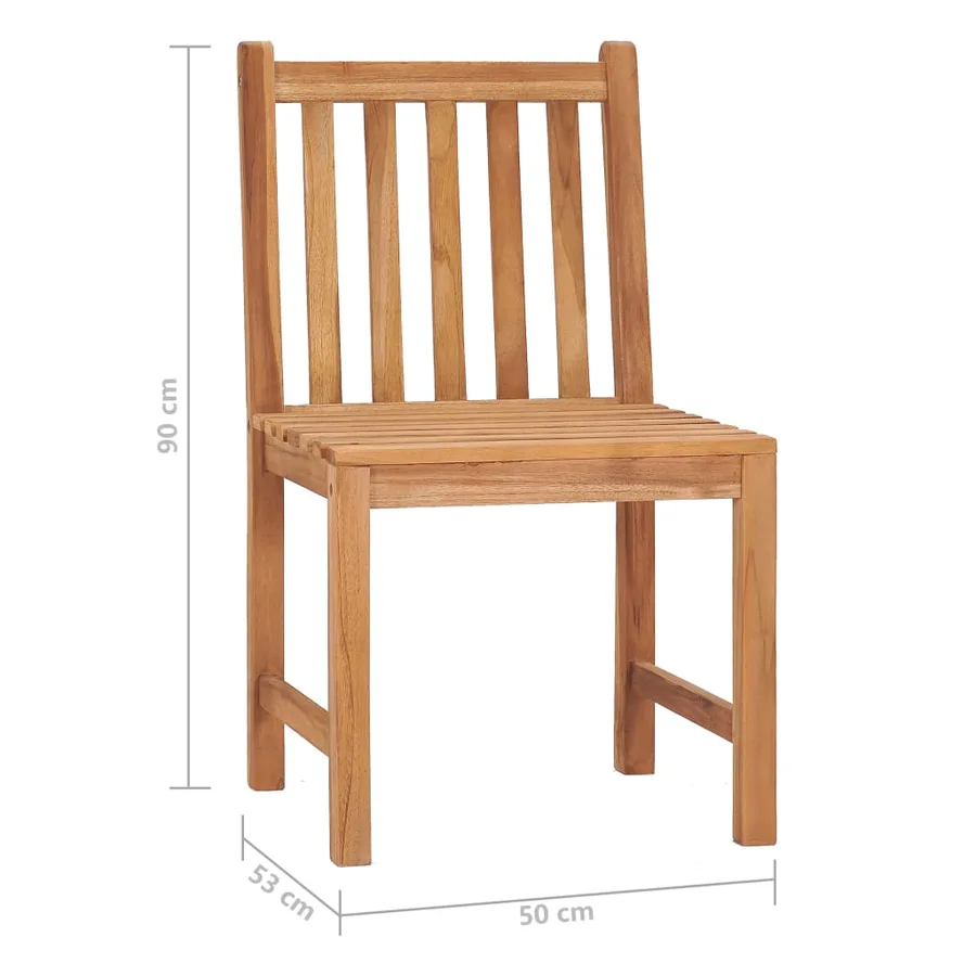 Ensemble de salle à manger de jardin 5 pièces 120 x 70 cm en bois de teck massif - 16
