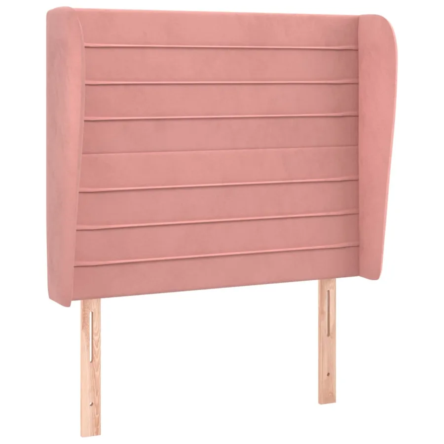 Tête de lit avec oreilles Rose 83x23x118/128 cm Velours - 2