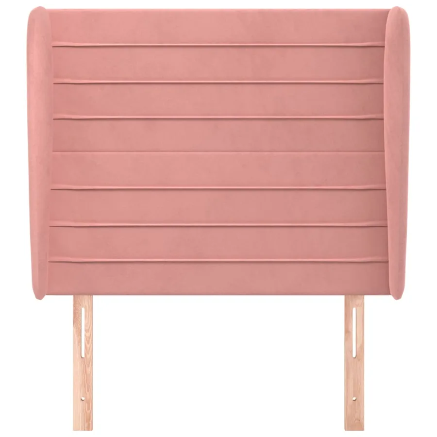 Tête de lit avec oreilles Rose 83x23x118/128 cm Velours - 3