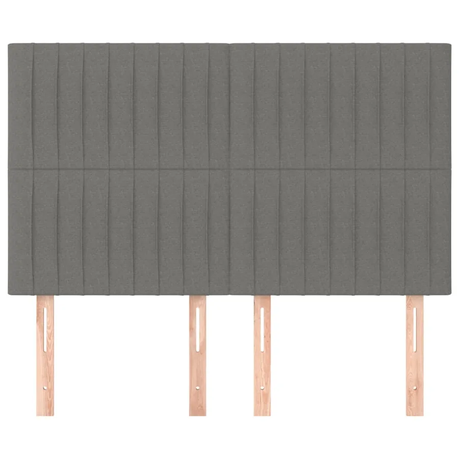 Tête de lit Gris foncé 144 x 5 x 118/128 cm Tissu - 3