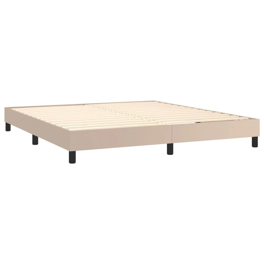 Sommier à lattes de lit avec matelas LED Cappuccino 180x200 cm - 5