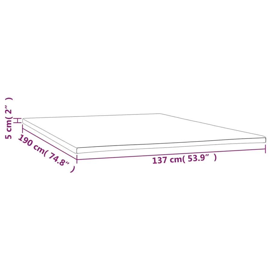 Sur-matelas 137x190x5 cm - 7