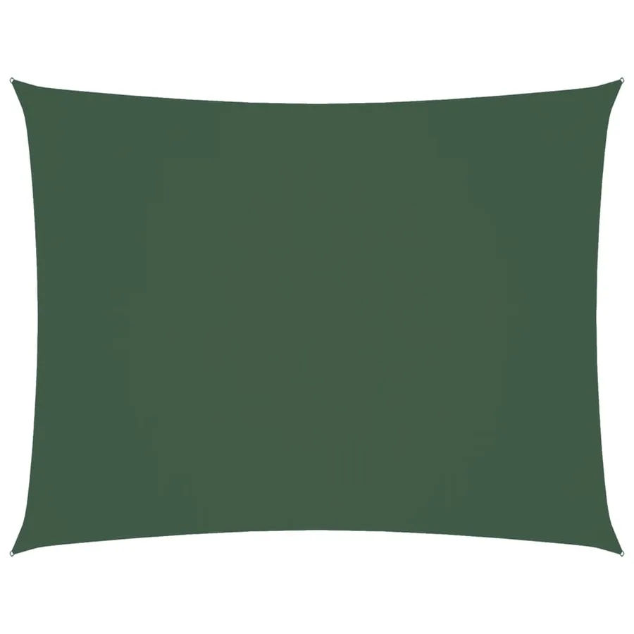 Voile de parasol tissu oxford rectangulaire 3,5x5 m vert foncé - 2