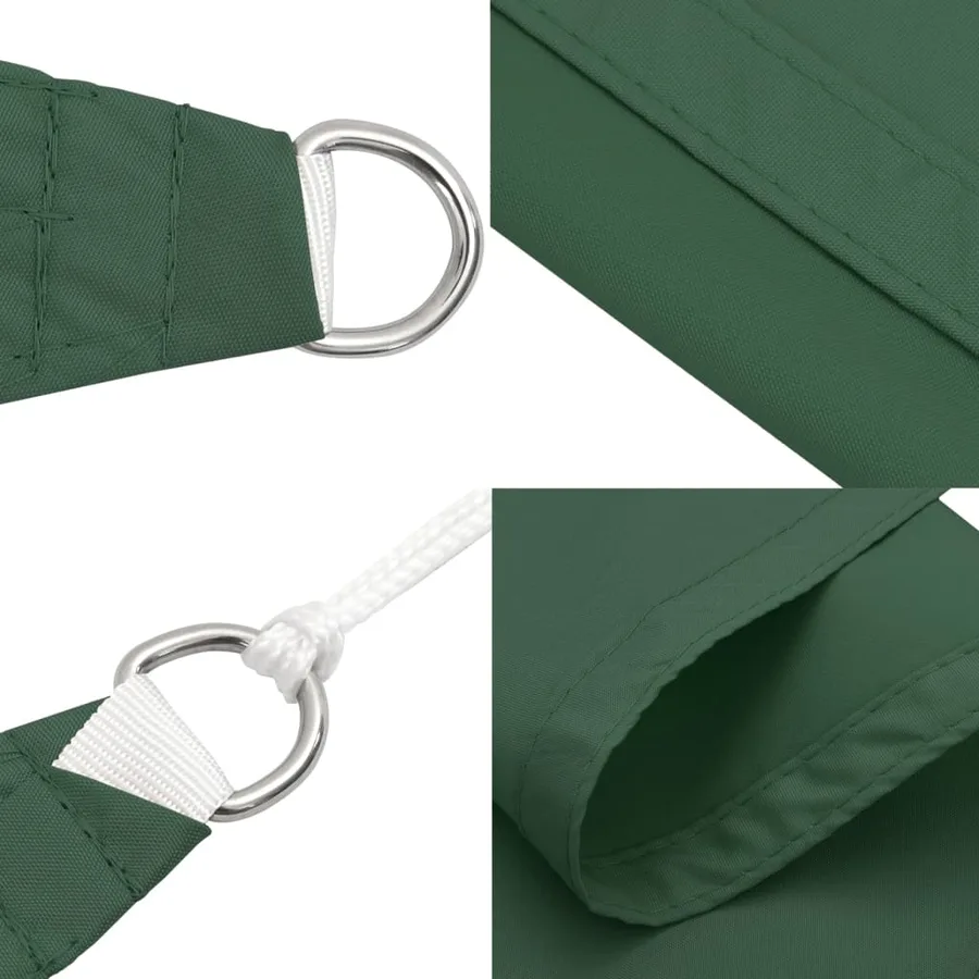 Voile de parasol tissu oxford rectangulaire 3,5x5 m vert foncé - 8