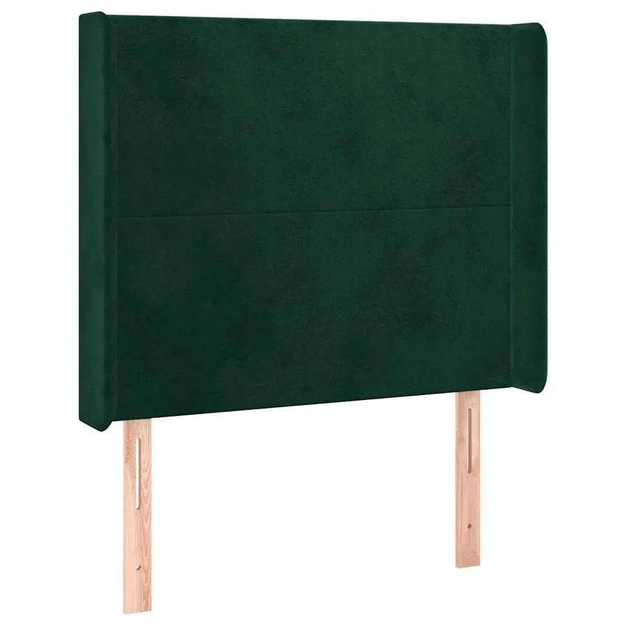 Tête de lit à LED Vert foncé 93x16x118/128 cm Velours - 3
