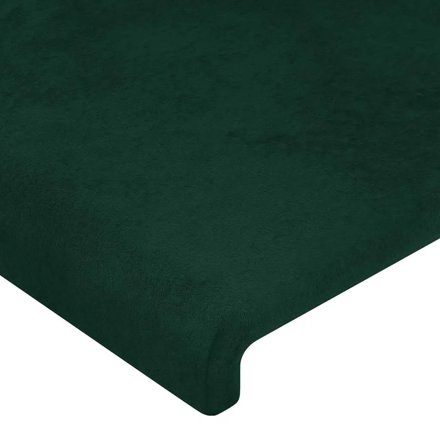 Tête de lit à LED Vert foncé 93x16x118/128 cm Velours - 5
