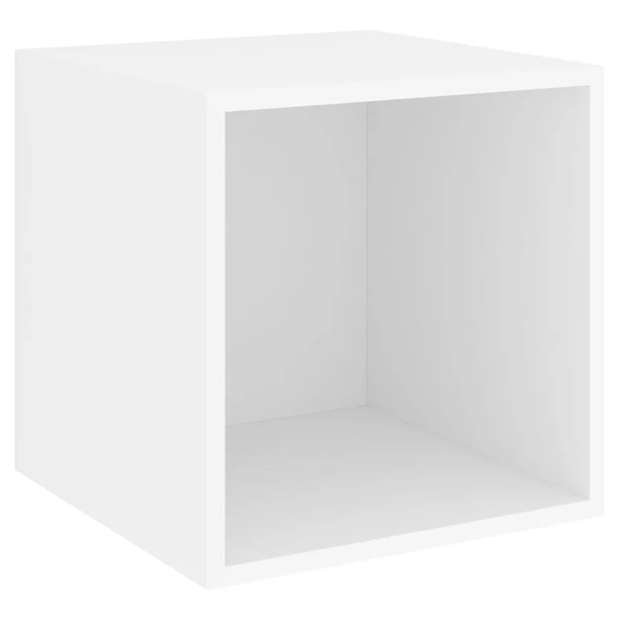 Ensemble de meuble TV 4 pcs Blanc Bois d'ingénierie - 4