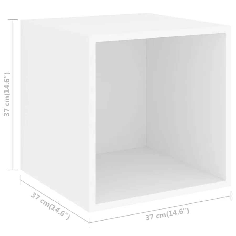 Ensemble de meuble TV 4 pcs Blanc Bois d'ingénierie - 6