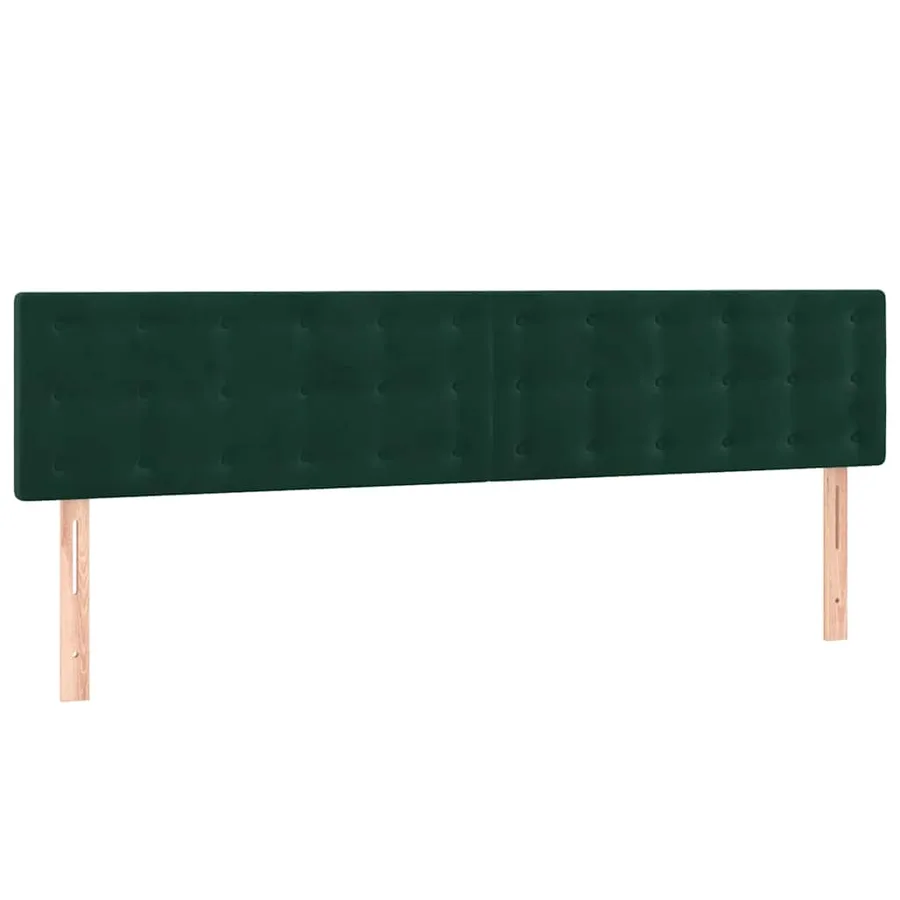 Sommier à lattes de lit matelas et LED Vert foncé 160x200 cm - 7