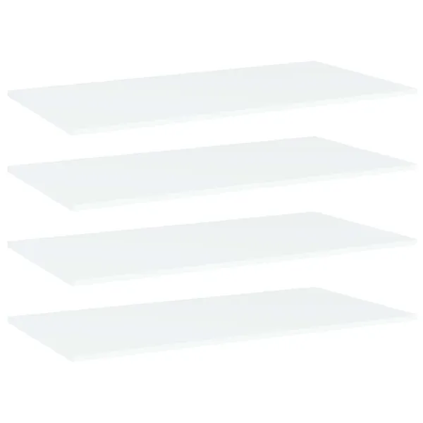 Panneaux de bibliothèque 4 pcs blanc bois d’ingénierie