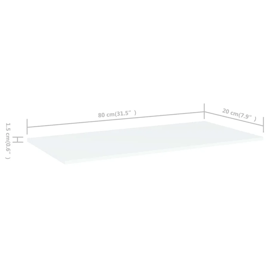 Panneaux de bibliothèque 4 pcs blanc bois d’ingénierie - 5