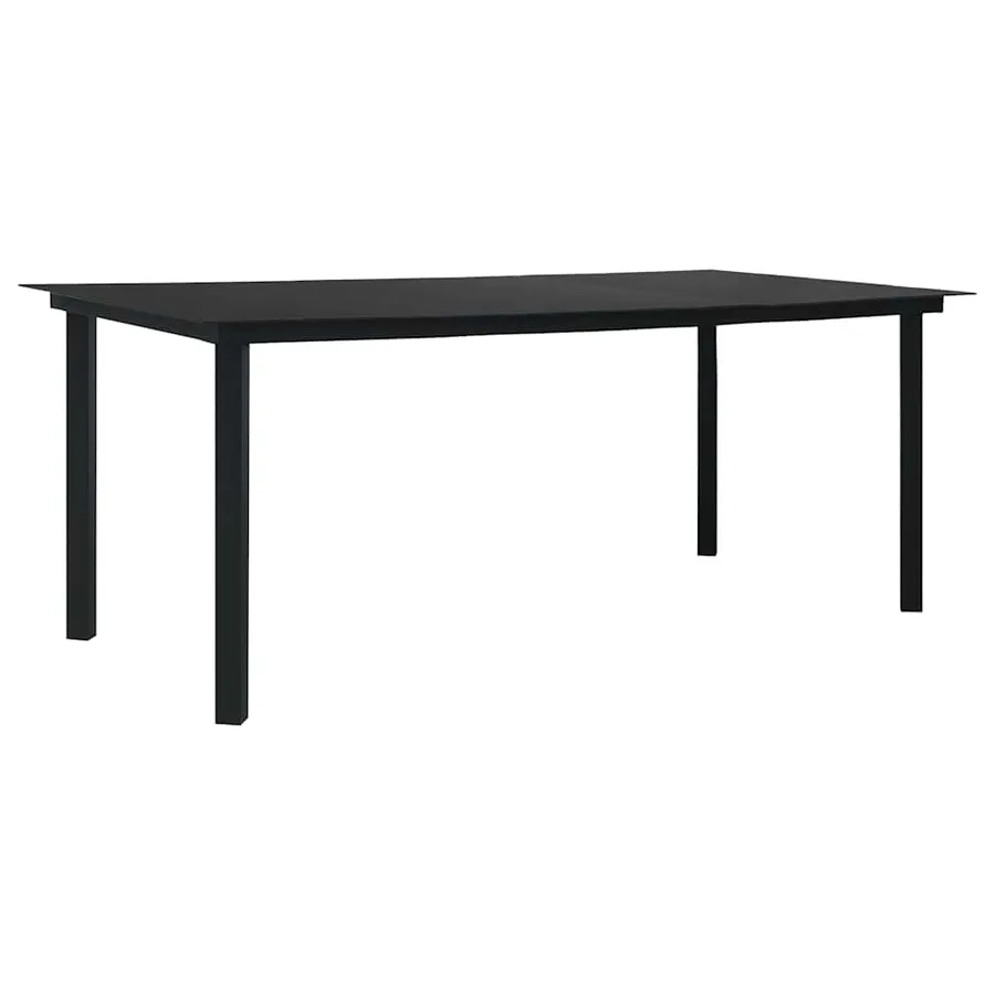 Ensemble à manger d'extérieur 7 pcs résine tressée et verre - 10