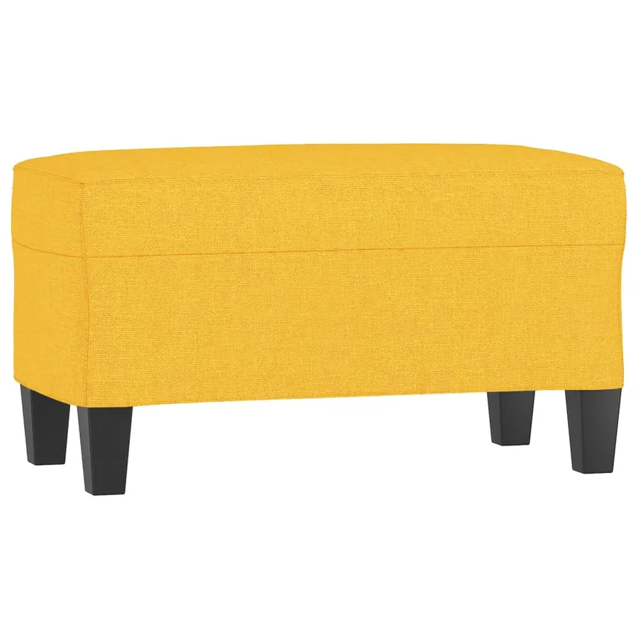 Banc Jaune clair 70x35x41 cm Tissu - 2