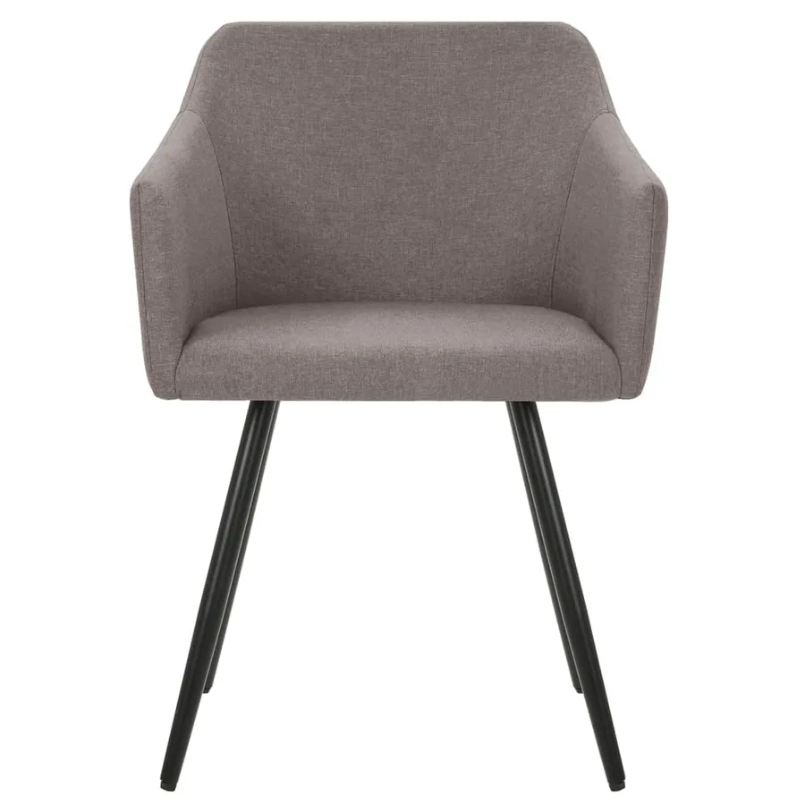Chaises à manger lot de 4 taupe tissu - 3