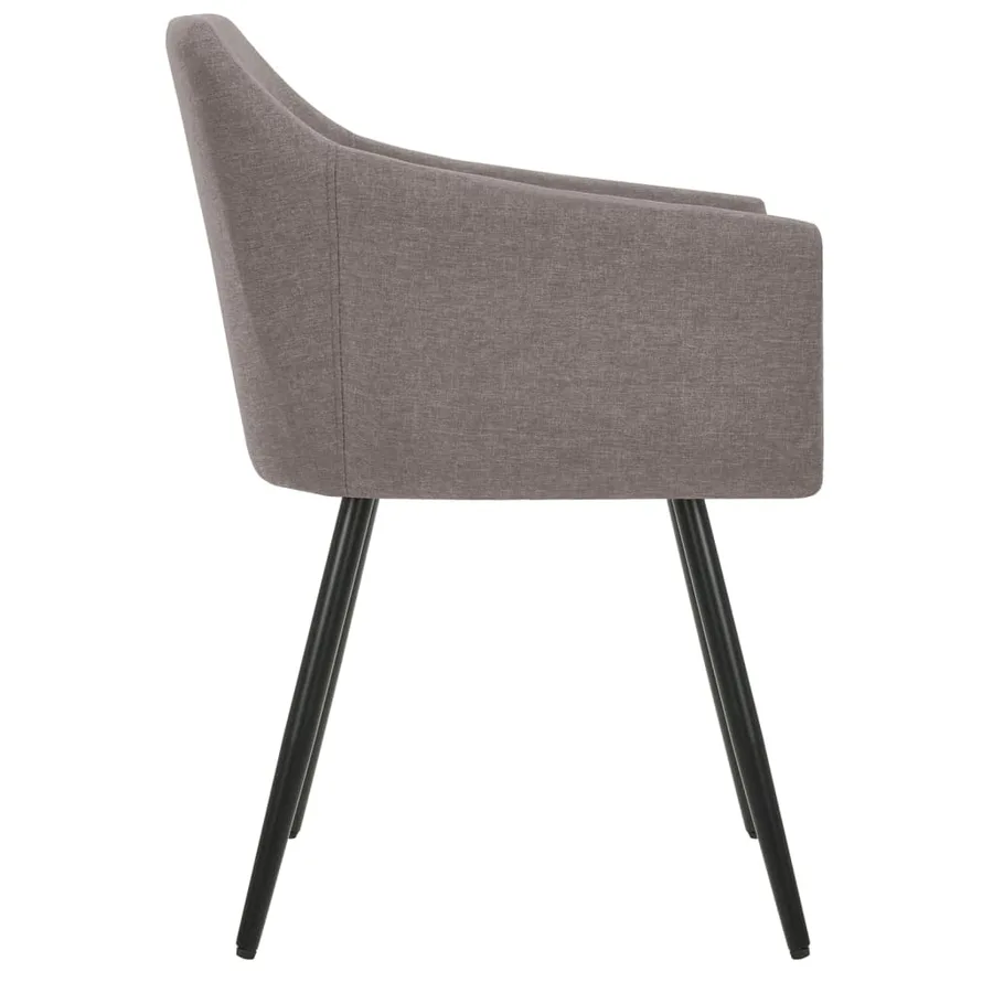 Chaises à manger lot de 4 taupe tissu - 4