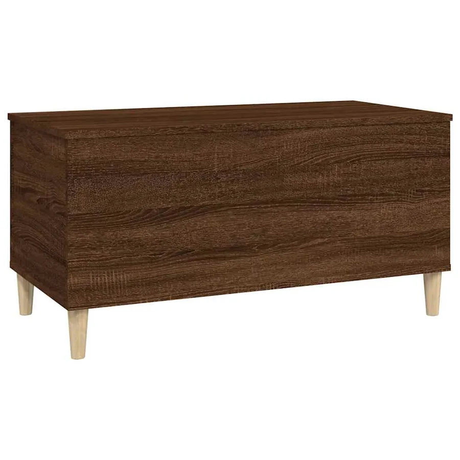 Table basse Chêne marron 90x44,5x45 cm Bois d'ingénierie - 4