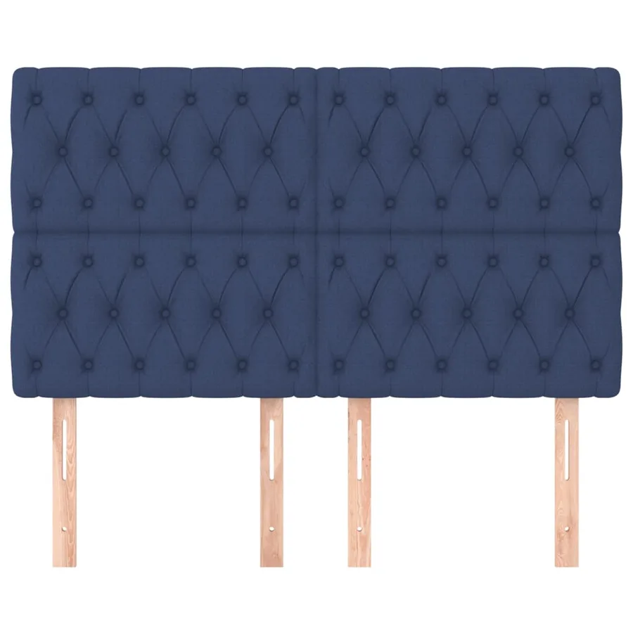 Tête de lit Bleu 144x7x118/128 cm Tissu - 3