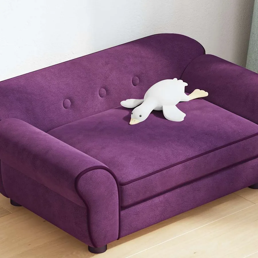 Canapé pour chien Bordeaux 72x45x30 cm Peluche - 4