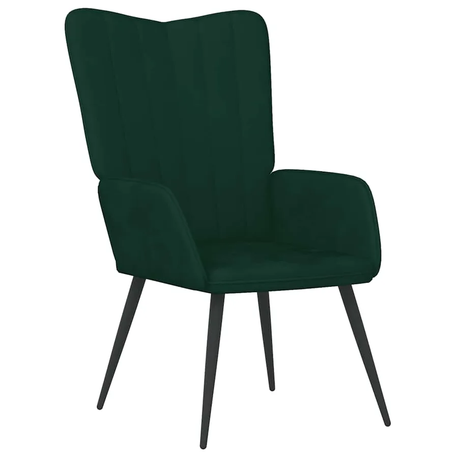 Chaise de relaxation Vert foncé Velours - 2