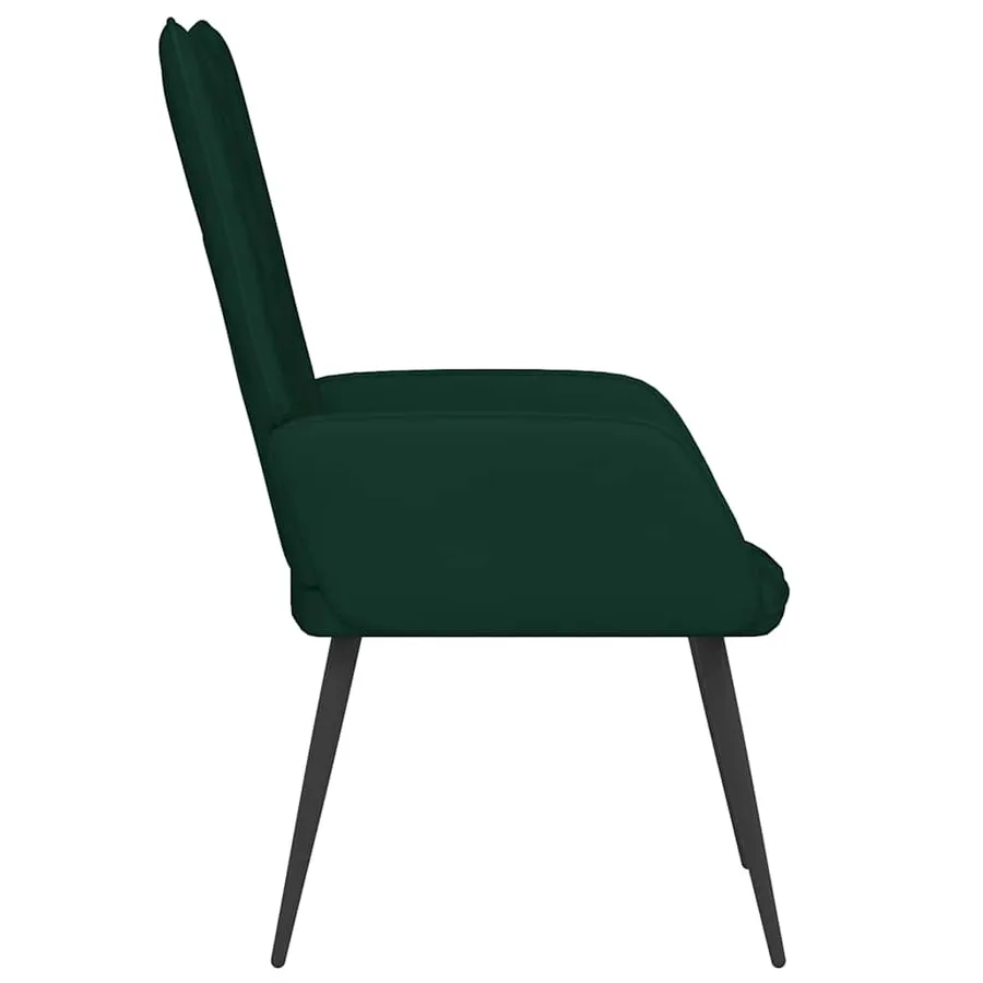 Chaise de relaxation Vert foncé Velours - 4