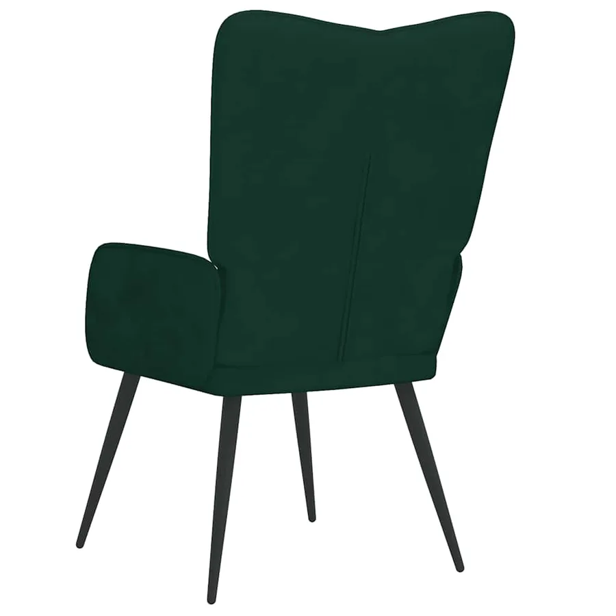 Chaise de relaxation Vert foncé Velours - 5