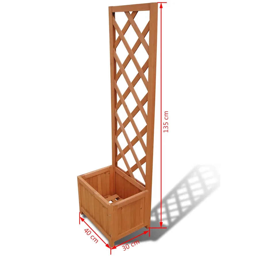 Jardinière en treillis 40 x 30 x 135 cm - 4