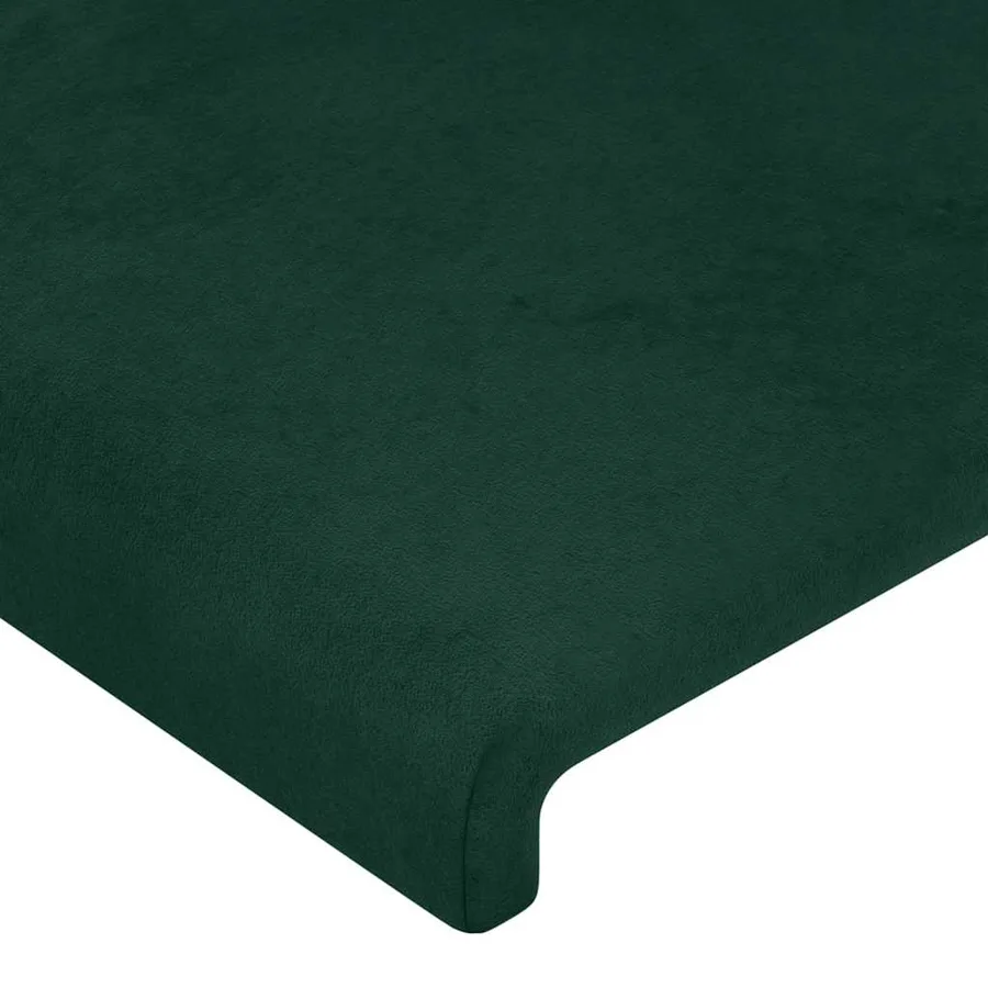 Cadre de lit sans matelas vert foncé velours - 10