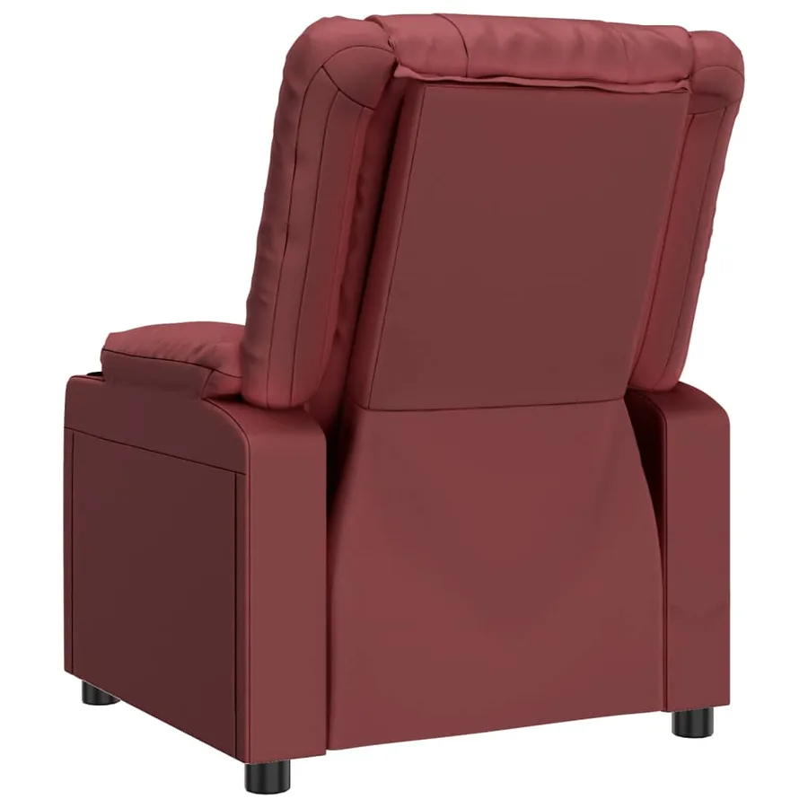 Fauteuil inclinable électrique Rouge bordeaux Similicuir - 6