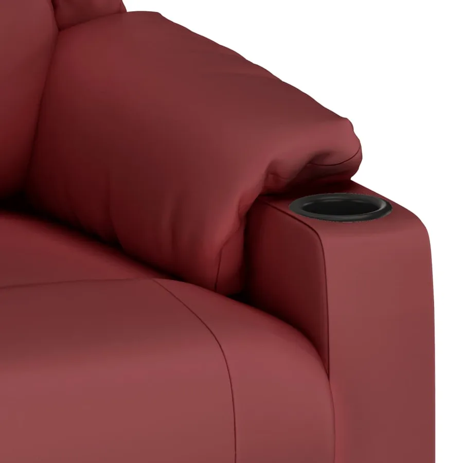Fauteuil inclinable électrique Rouge bordeaux Similicuir - 8