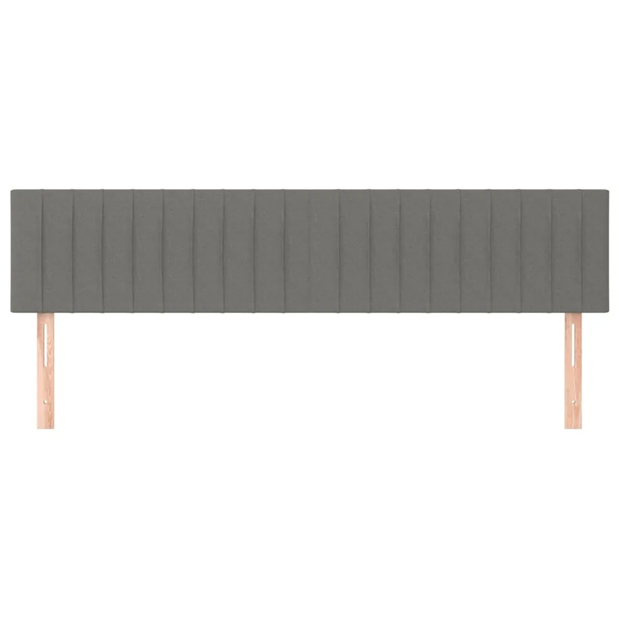 Têtes de lit Gris foncé 160x5x78/88 cm Tissu - 3
