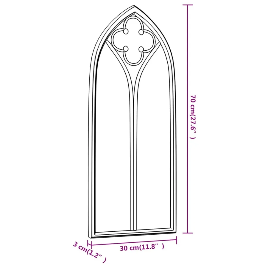 Miroir Sable 70x30 cm Fer pour utilisation à l'intérieur - 6