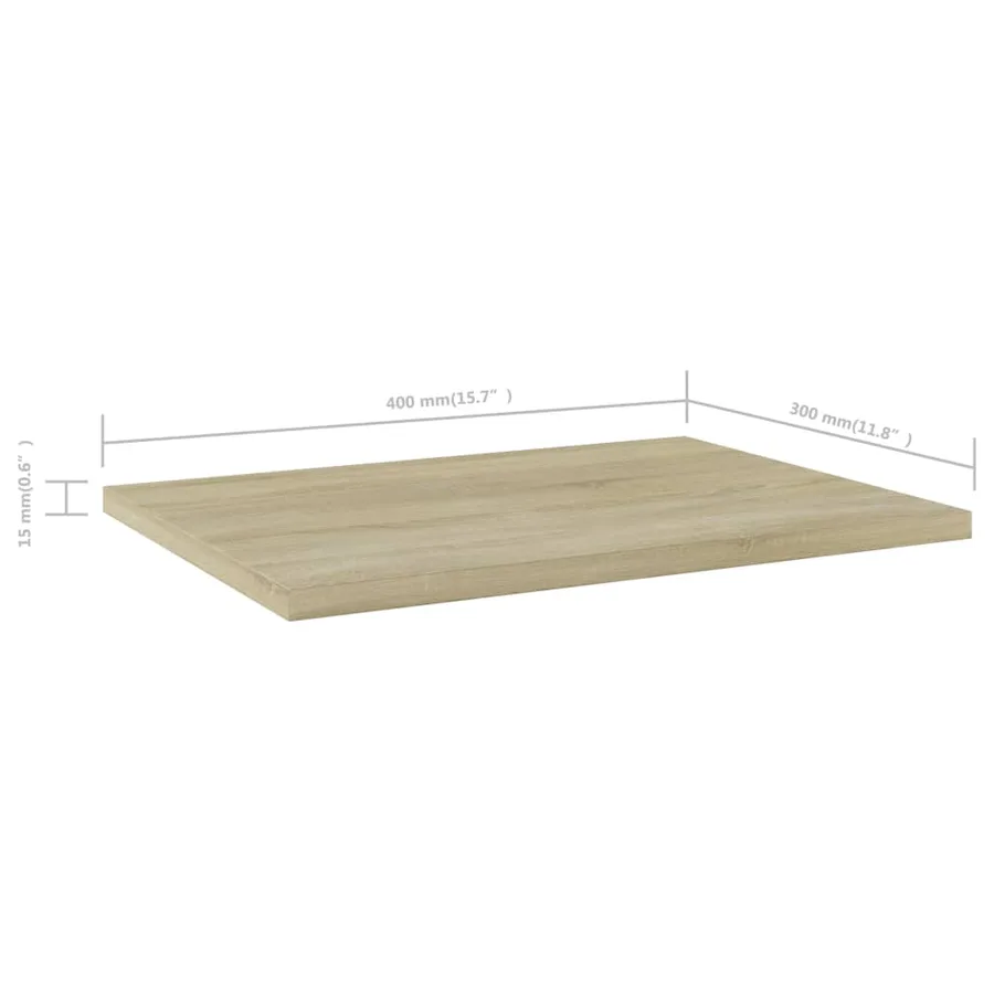 Panneau de bibliothèque 4 pcs chêne sonoma bois d’ingénierie - 5