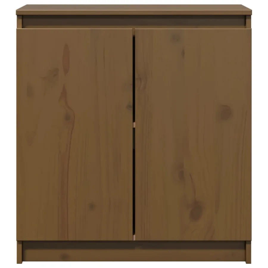 Armoire latérale marron miel 60x36x65 cm bois de pin massif - 5